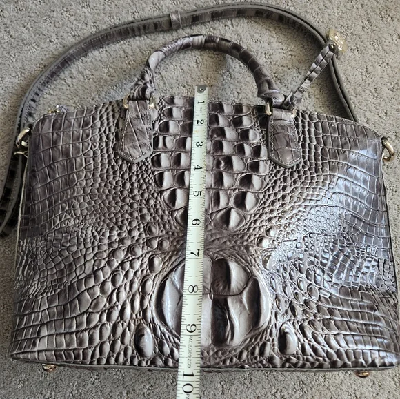 Brahmin Duxbury Green/Gray Satchel Bag - Picture 5 of 10